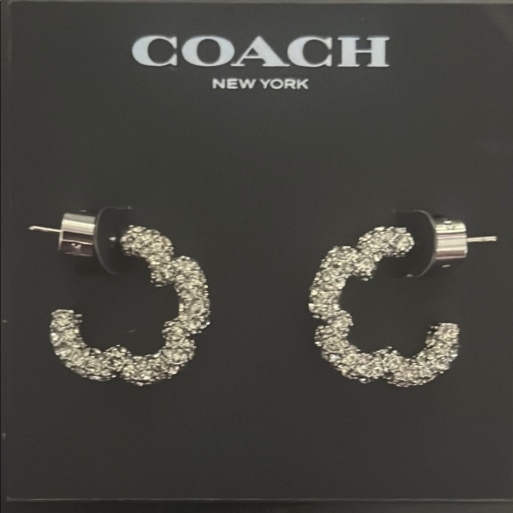 Coach Silver Hoop Earrings